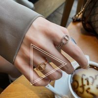 Simple Style Geometric Silver Plated Plating Women's Open Ring 1 Piece sku image 14