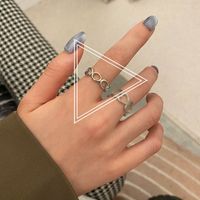 Simple Style Geometric Silver Plated Plating Women's Open Ring 1 Piece sku image 15