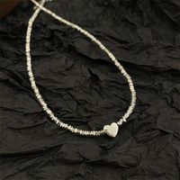 Retro Geometric Silver Plated Inlay Artificial Pearls Women's Necklace 1 Piece sku image 7