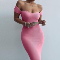 Women's Pencil Skirt Simple Style U Neck Patchwork Sleeveless Solid Color Maxi Long Dress Daily main image 3