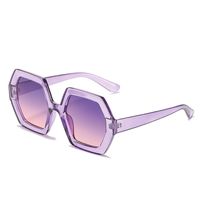 Simple Style Color Block Ac Polygon Full Frame Women's Sunglasses sku image 6