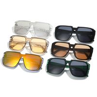 Fashion Solid Color Pc Square Patchwork Full Frame Men's Sunglasses main image 2