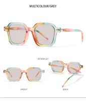 Fashion Color Block Ac Square Patchwork Full Frame Optical Glasses sku image 2