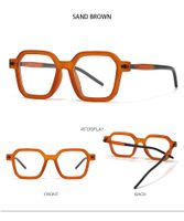 Mode Bloc De Couleur Ca Carré Patchwork Plein Cadre Optique Lunettes sku image 8