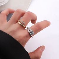 1 Piece Fairy Style Snake Copper Plating Zircon Open Ring main image 5