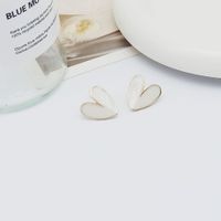 1 Pair Fashion Heart Shape Alloy Women's Ear Studs sku image 2