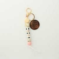 1 Piece Mama Round Letter Silica Gel Metal Mother's Day Women's Bag Pendant Keychain sku image 10