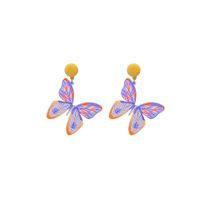 1 Pair Sweet Butterfly Arylic Epoxy Women's Drop Earrings sku image 4