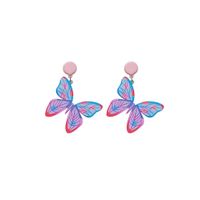 1 Pair Sweet Butterfly Arylic Epoxy Women's Drop Earrings sku image 3