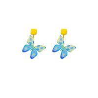 1 Pair Sweet Butterfly Arylic Epoxy Women's Drop Earrings sku image 5