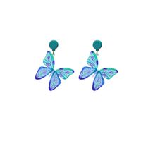 1 Pair Sweet Butterfly Arylic Epoxy Women's Drop Earrings sku image 2