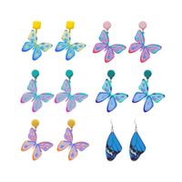 1 Pair Sweet Butterfly Arylic Epoxy Women's Drop Earrings main image 2