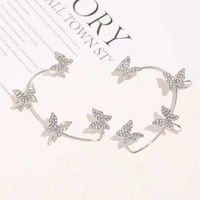 Fashion Sweet Butterfly Copper Plating Inlay Zircon Ear Clips main image 2