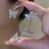 Fashion Sweet Butterfly Copper Plating Inlay Zircon Ear Clips main image 1
