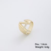 1 Piece Fashion Letter Copper Plating Hollow Out Rings main image 3