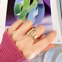 1 Piece Fashion Letter Copper Plating Hollow Out Rings main image 4