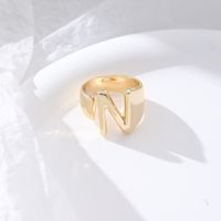 1 Piece Fashion Letter Copper Plating Hollow Out Rings sku image 13