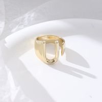 1 Piece Fashion Letter Copper Plating Hollow Out Rings sku image 6
