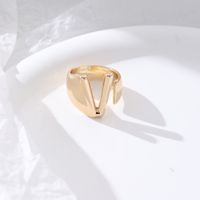 1 Piece Fashion Letter Copper Plating Hollow Out Rings sku image 5