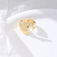 1 Piece Fashion Letter Copper Plating Hollow Out Rings sku image 2