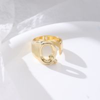 1 Piece Fashion Letter Copper Plating Hollow Out Rings sku image 10