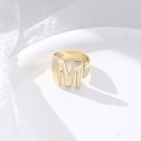1 Piece Fashion Letter Copper Plating Hollow Out Rings sku image 14