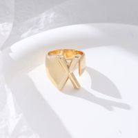 1 Piece Fashion Letter Copper Plating Hollow Out Rings sku image 3