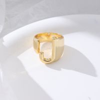 1 Piece Fashion Letter Copper Plating Hollow Out Rings sku image 17
