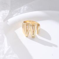 1 Piece Fashion Letter Copper Plating Hollow Out Rings sku image 4