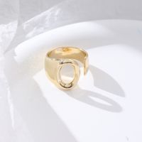 1 Piece Fashion Letter Copper Plating Hollow Out Rings sku image 12