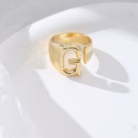 1 Piece Fashion Letter Copper Plating Hollow Out Rings sku image 20