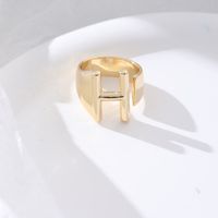 1 Piece Fashion Letter Copper Plating Hollow Out Rings sku image 19