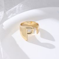 1 Piece Fashion Letter Copper Plating Hollow Out Rings sku image 11