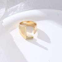 1 Piece Fashion Letter Copper Plating Hollow Out Rings sku image 15