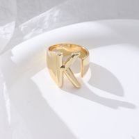 1 Piece Fashion Letter Copper Plating Hollow Out Rings sku image 16