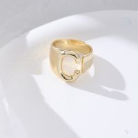 1 Piece Fashion Letter Copper Plating Hollow Out Rings sku image 24