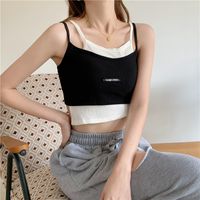 Women's Camisole Tank Tops Casual Letter Solid Color main image 2
