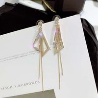 1 Pair Elegant Star Tassel Heart Shape Inlay Alloy Artificial Pearls Rhinestones Glass Earrings sku image 62