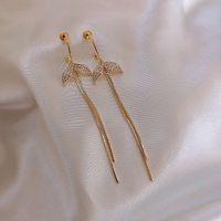 1 Pair Elegant Star Tassel Heart Shape Inlay Alloy Artificial Pearls Rhinestones Glass Earrings sku image 14