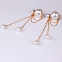 1 Pair Elegant Star Tassel Heart Shape Inlay Alloy Artificial Pearls Rhinestones Glass Earrings sku image 1