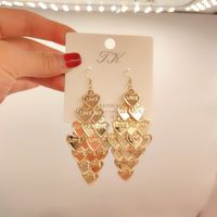 1 Pair Elegant Star Tassel Heart Shape Inlay Alloy Artificial Pearls Rhinestones Glass Earrings sku image 47