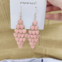 1 Pair Elegant Star Tassel Heart Shape Inlay Alloy Artificial Pearls Rhinestones Glass Earrings sku image 18