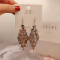 1 Pair Elegant Star Tassel Heart Shape Inlay Alloy Artificial Pearls Rhinestones Glass Earrings sku image 46