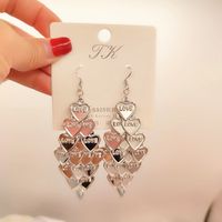 1 Pair Elegant Star Tassel Heart Shape Inlay Alloy Artificial Pearls Rhinestones Glass Earrings sku image 56