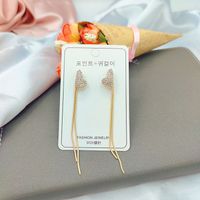 1 Pair Elegant Star Tassel Heart Shape Inlay Alloy Artificial Pearls Rhinestones Glass Earrings sku image 53