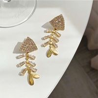 1 Pair Fashion Flower Butterfly Bow Knot Alloy Inlay Artificial Pearls Rhinestones Shell Women's Earrings sku image 80