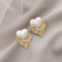 1 Pair Fashion Flower Butterfly Bow Knot Alloy Inlay Artificial Pearls Rhinestones Shell Women's Earrings sku image 39