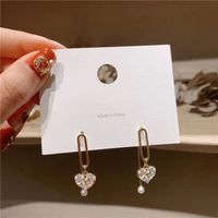 1 Pair Fashion Flower Butterfly Bow Knot Alloy Inlay Artificial Pearls Rhinestones Shell Women's Earrings sku image 70