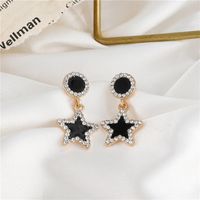 1 Pair Fashion Flower Butterfly Bow Knot Alloy Inlay Artificial Pearls Rhinestones Shell Women's Earrings sku image 1