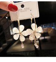 1 Pair Fashion Flower Butterfly Bow Knot Alloy Inlay Artificial Pearls Rhinestones Shell Women's Earrings sku image 82